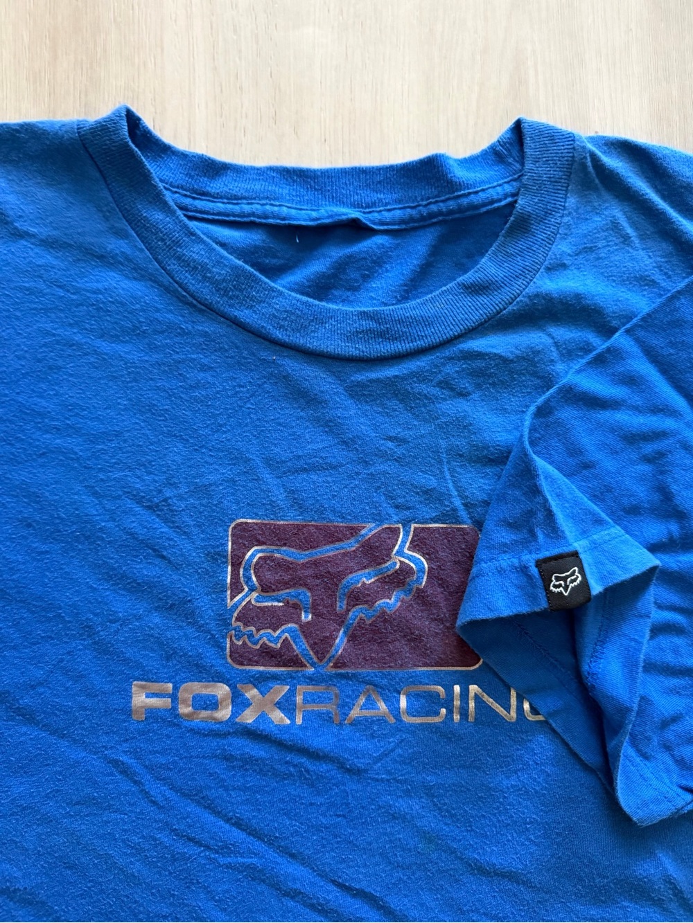 Vintage Y2K Fox Racing Box Logo Tee Sz XL *See Pics